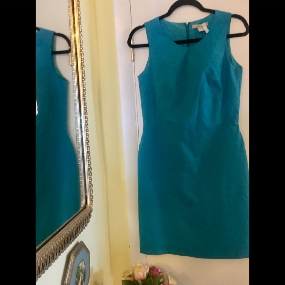 Banana Republic Turquoise Cotton Sheath Dress P2